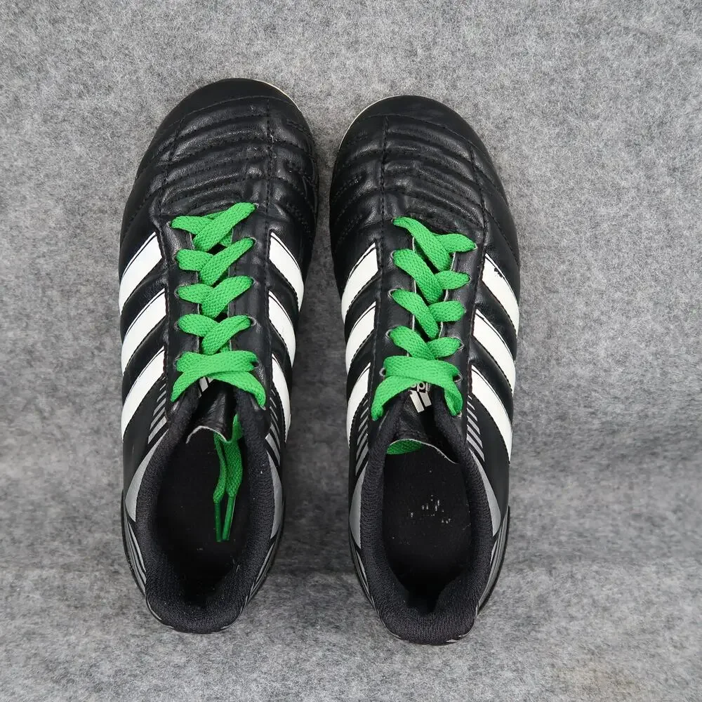 Adidas Shoes Kids 2.5 Soccer Cleats Puntero Black White Sport Athletic Lace Up